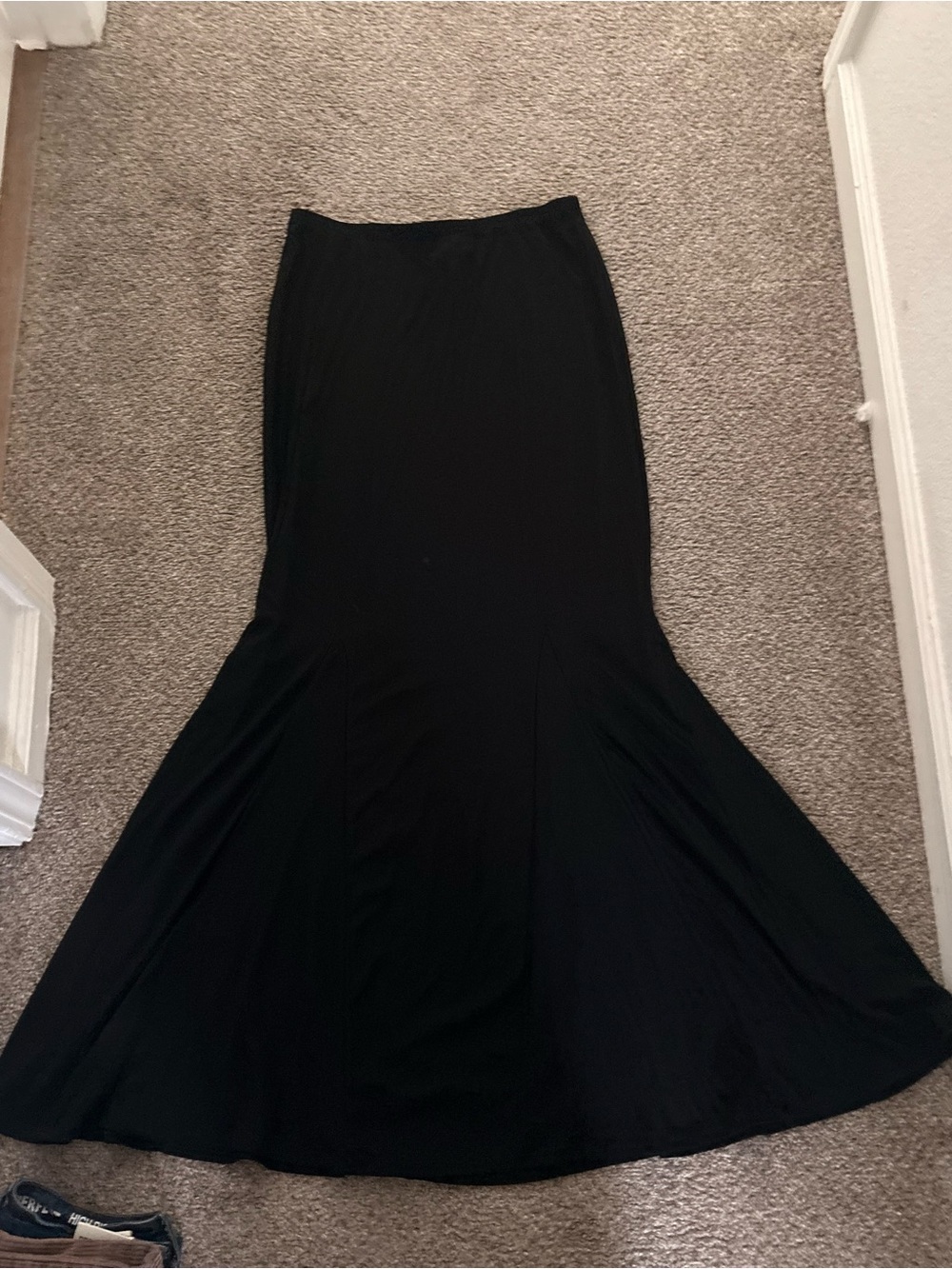 Scott McClintock Black A-Line Flared Maxi Skirt